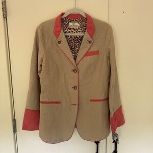 King Ranch suede and linen blazer